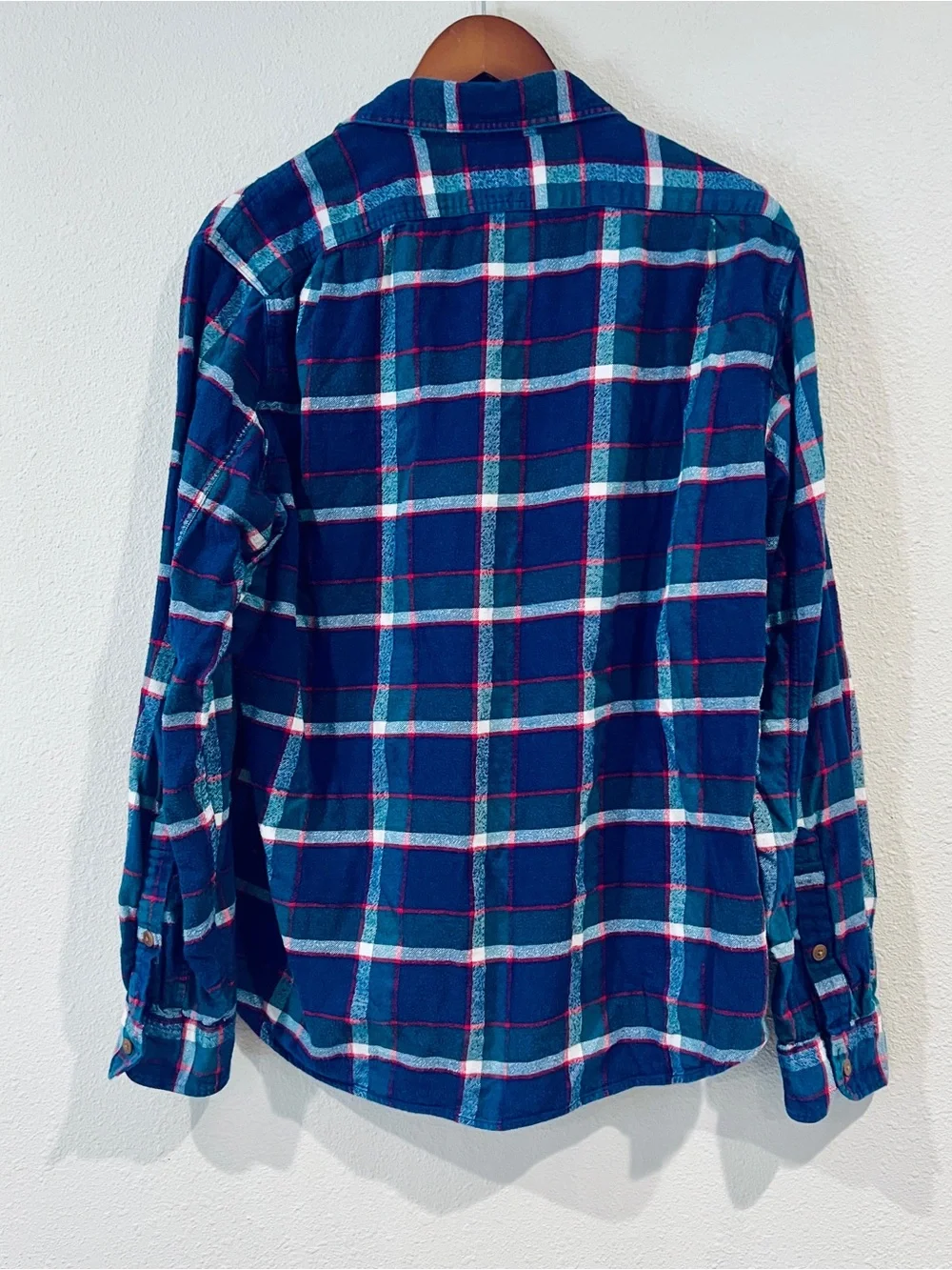 J.Crew Men's Plaid Flannel fall holiday Christmas Long Sleeve Shirt Size Large
